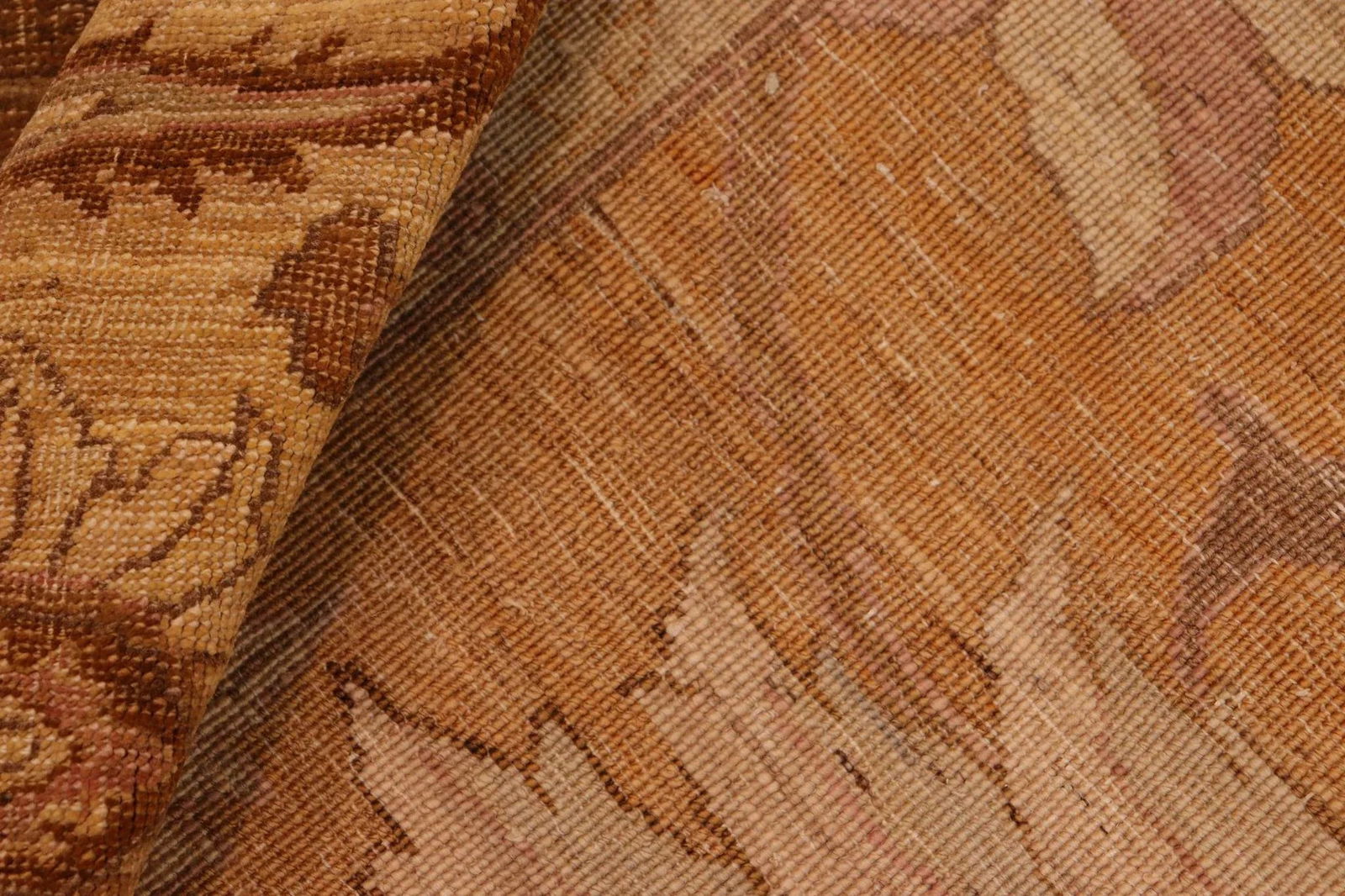 1980s Vintage Rustic Gold Wool Rug - 7