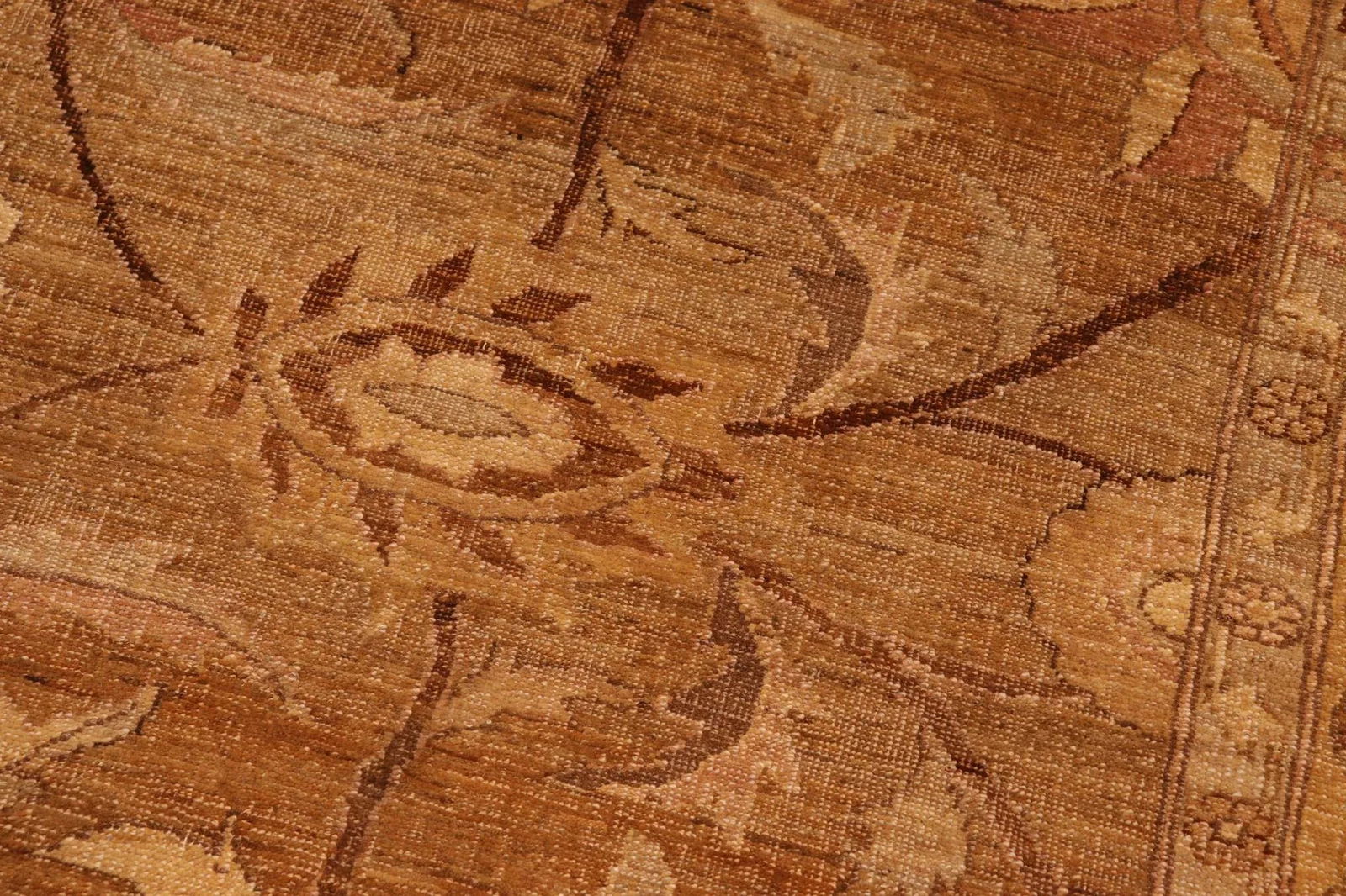 1980s Vintage Rustic Gold Wool Rug - 8