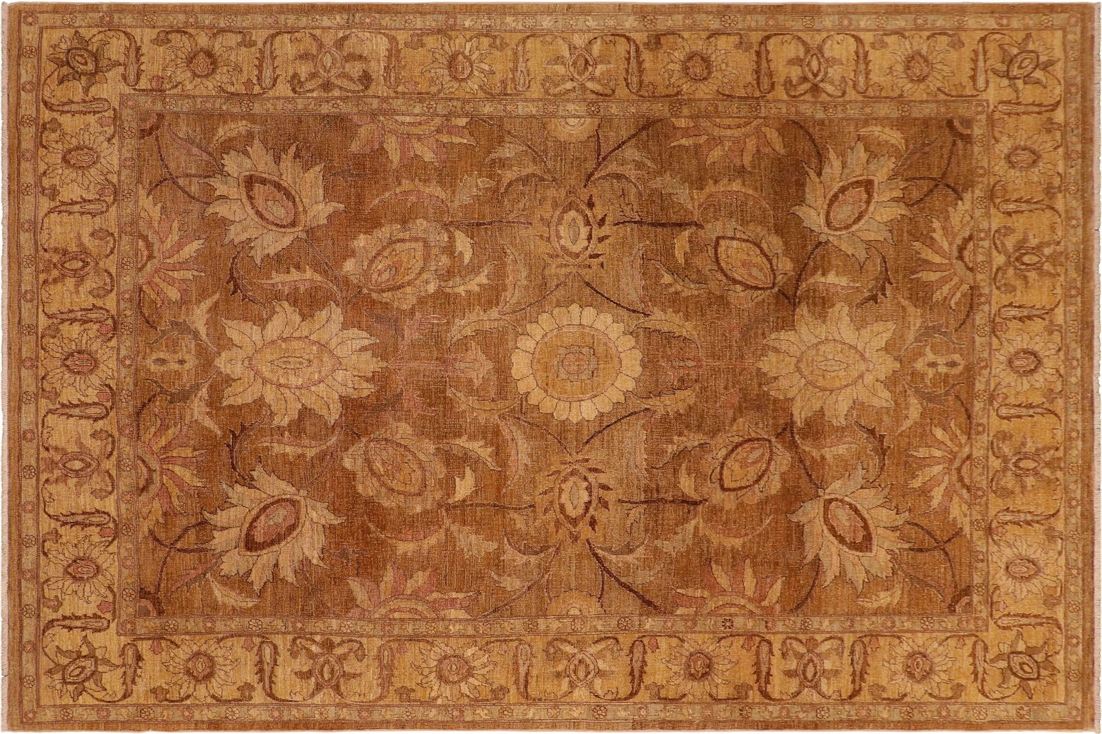 1980s Vintage Rustic Gold Wool Rug - 9