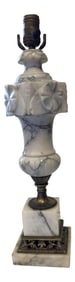 Mid 20th Century Marble & Brass Lamp
