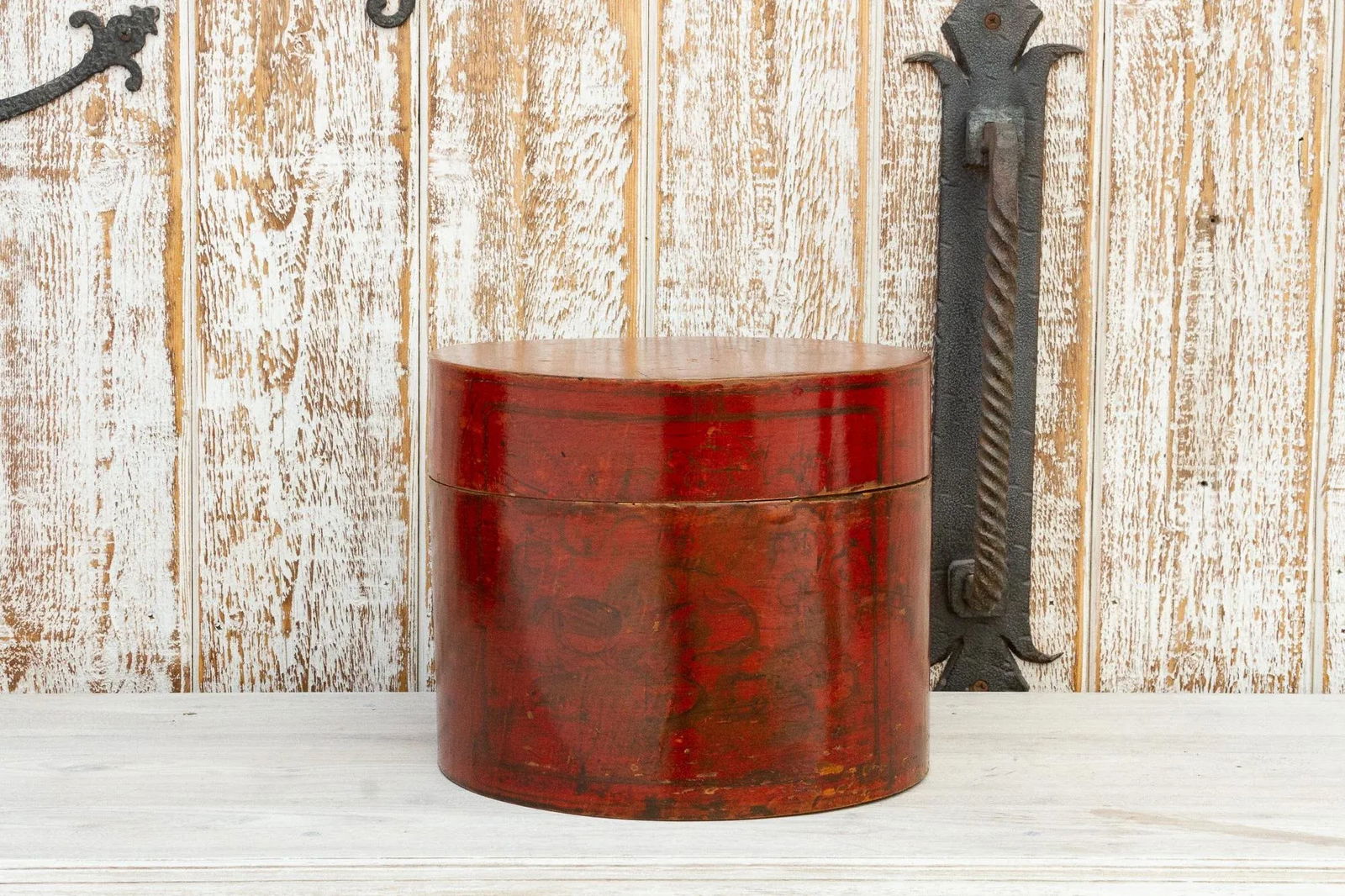 Antique Burmese Shwe Zawa Red Betel Box - 6