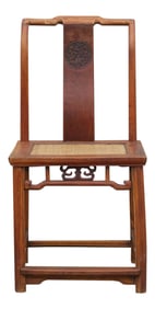 Antique Carved Elm Wood Chinese Chair