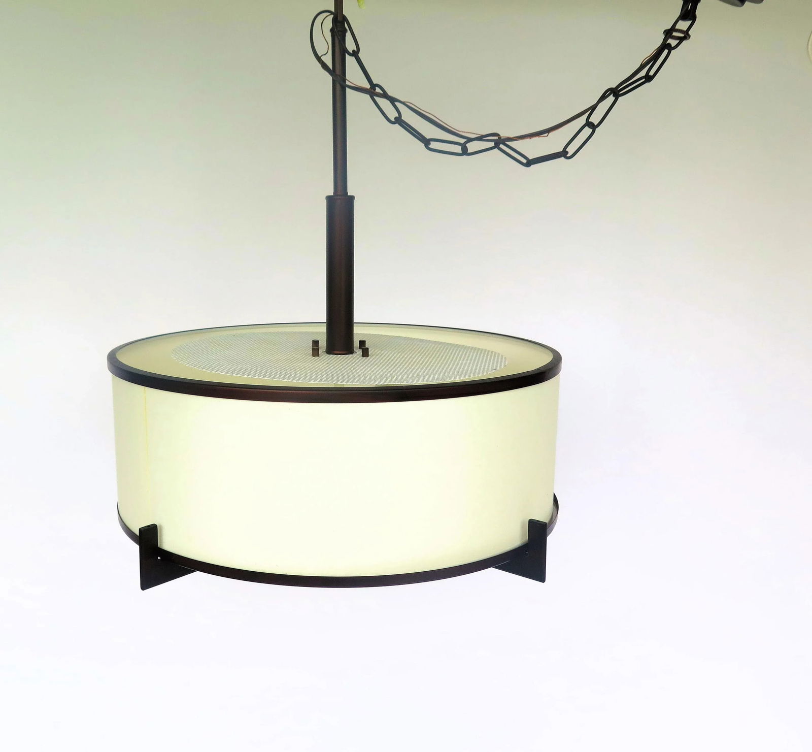 4 Light White Linen Chandelier - 5