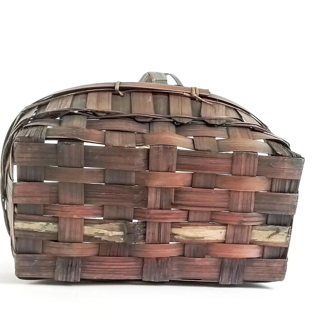 Vintage Oak Strapped Market Basket - 6