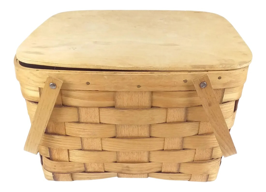 Vintage Bentwood Picnic Basket: This cool basket will look great in a guest bedroom holding all of the necessities needed for staying the night unexpectedly. Toothbrush and toiletries. Or take this picnic basket for a nice outdoor