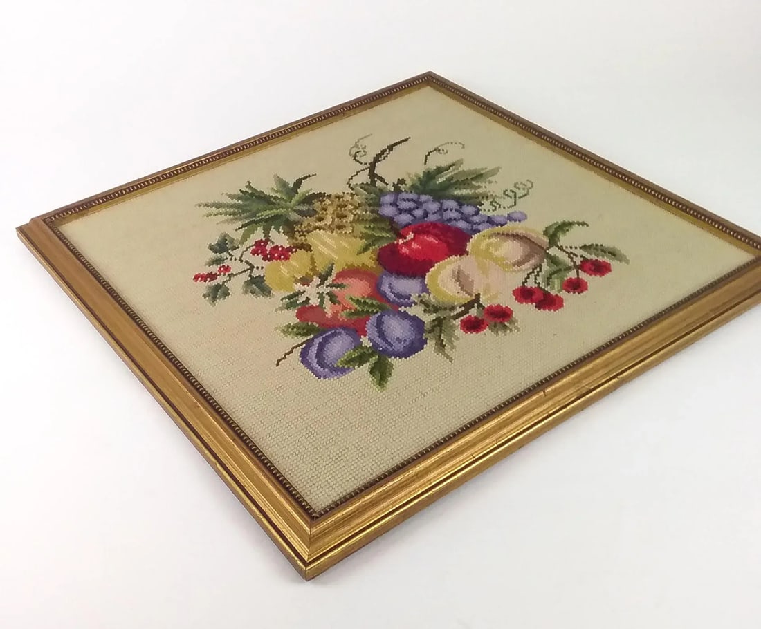 Vintage Hand Created Needlepoint Artwork - 2