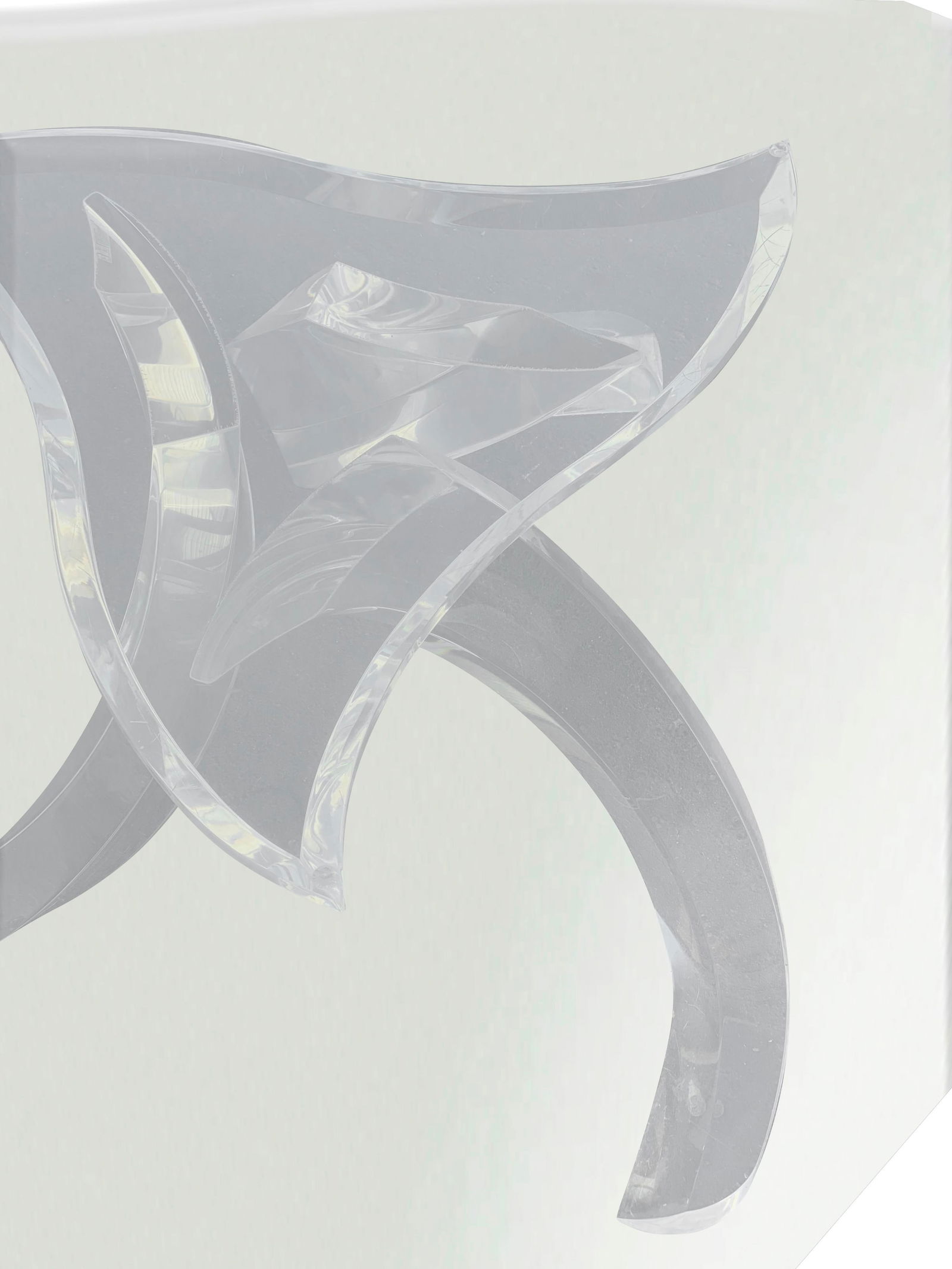 1980s Shlomi Haziza Postmodern Lucite Sculptural Coffee Table - 4