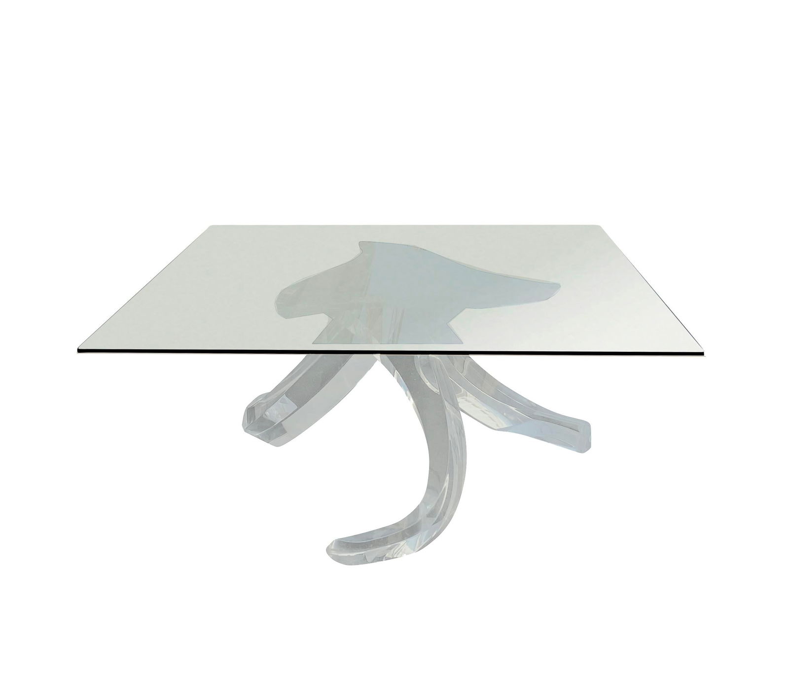 1980s Shlomi Haziza Postmodern Lucite Sculptural Coffee Table - 6