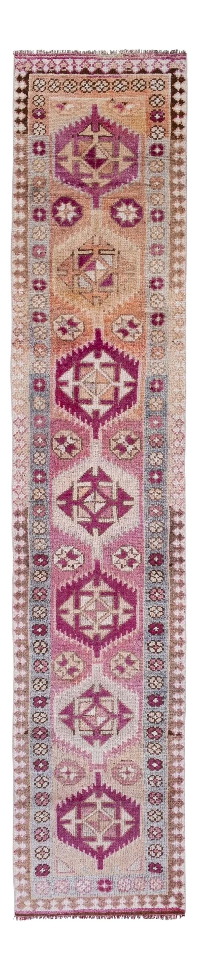 Handnotted Turkish Kurdish Herki Runner Rug 2'7" X 13'2" (1 of 12)