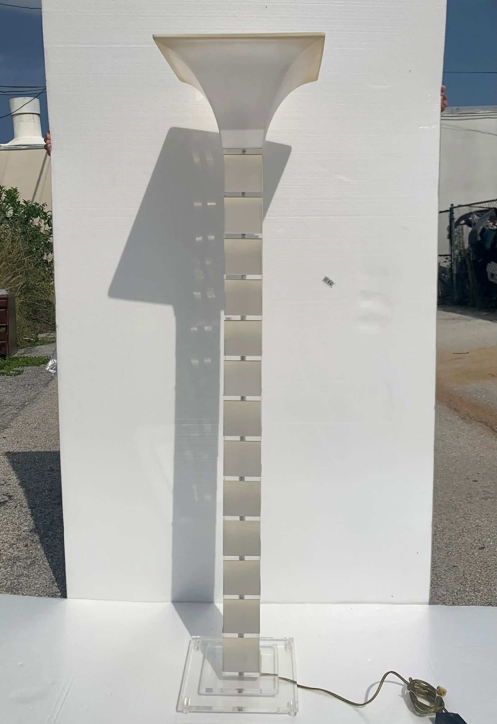 Post-Modern Frosted Lucite Floor Lamp - 2