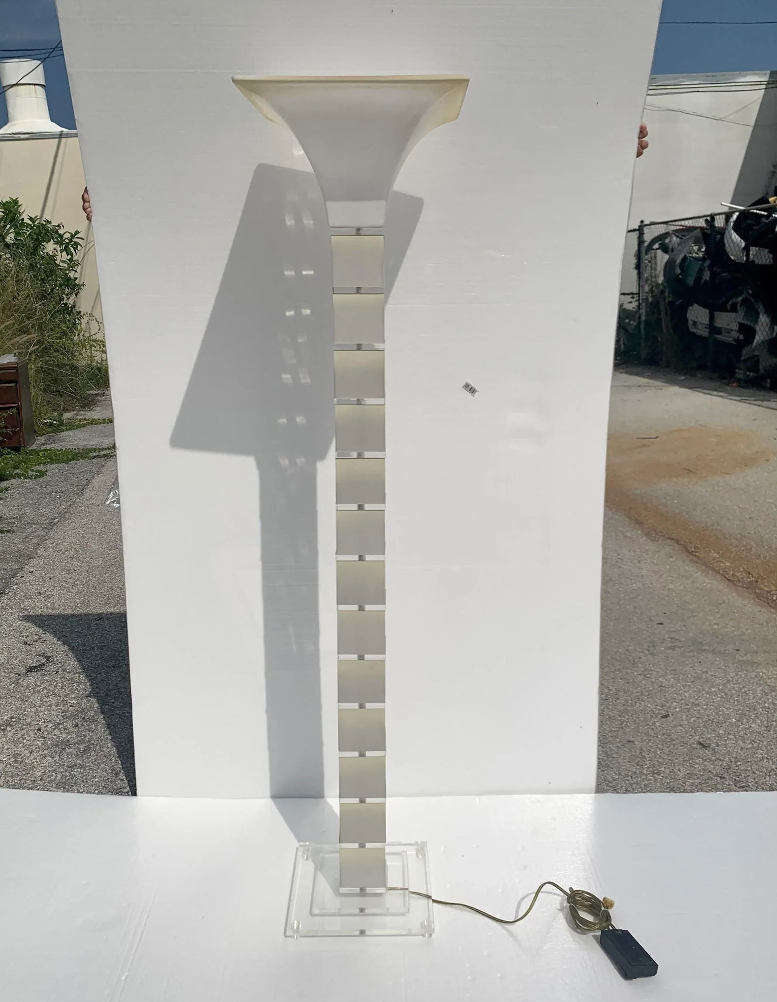 Post-Modern Frosted Lucite Floor Lamp - 3