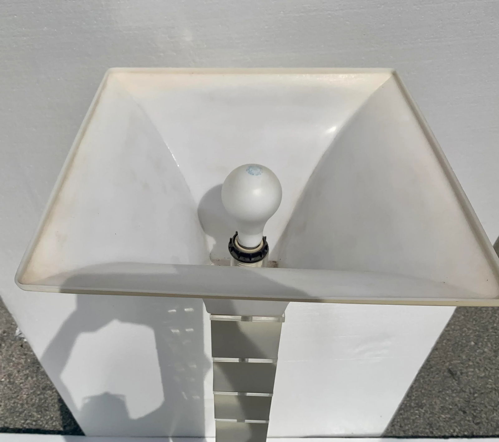 Post-Modern Frosted Lucite Floor Lamp - 9