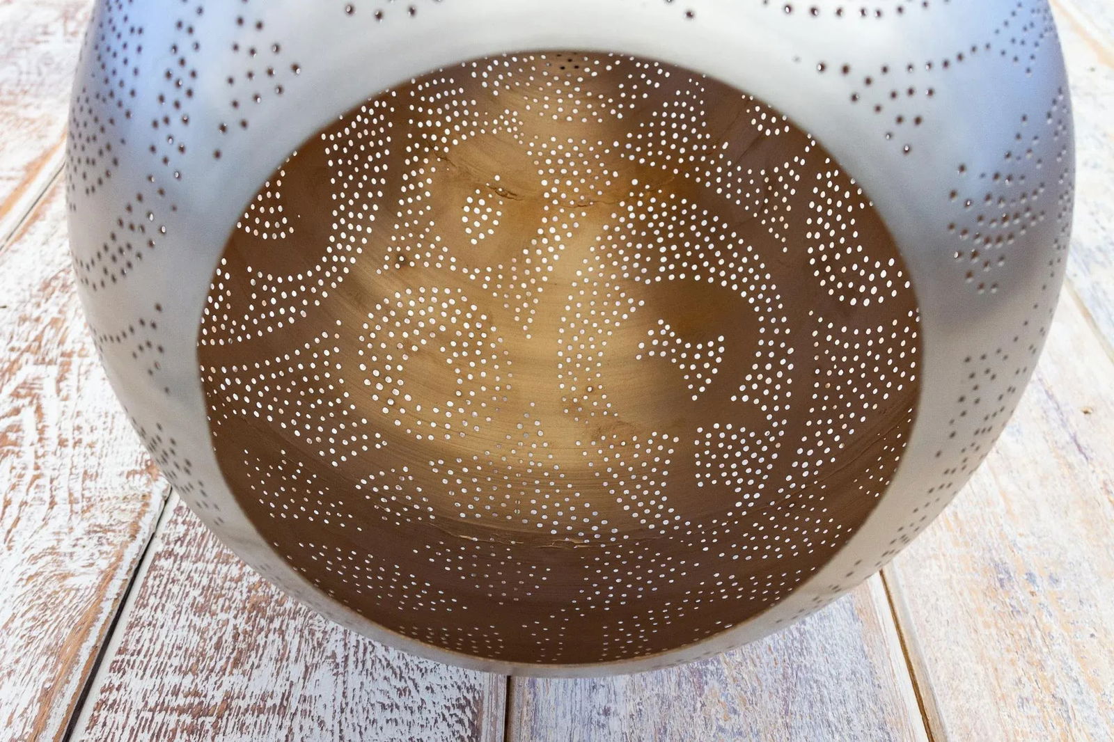 Silver Filigree Lucknow Teardrop Pendant Lantern - 7