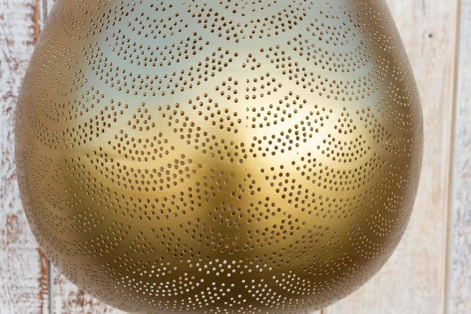 Gold Filigree Lucknow Pear Pendant Lantern - 5