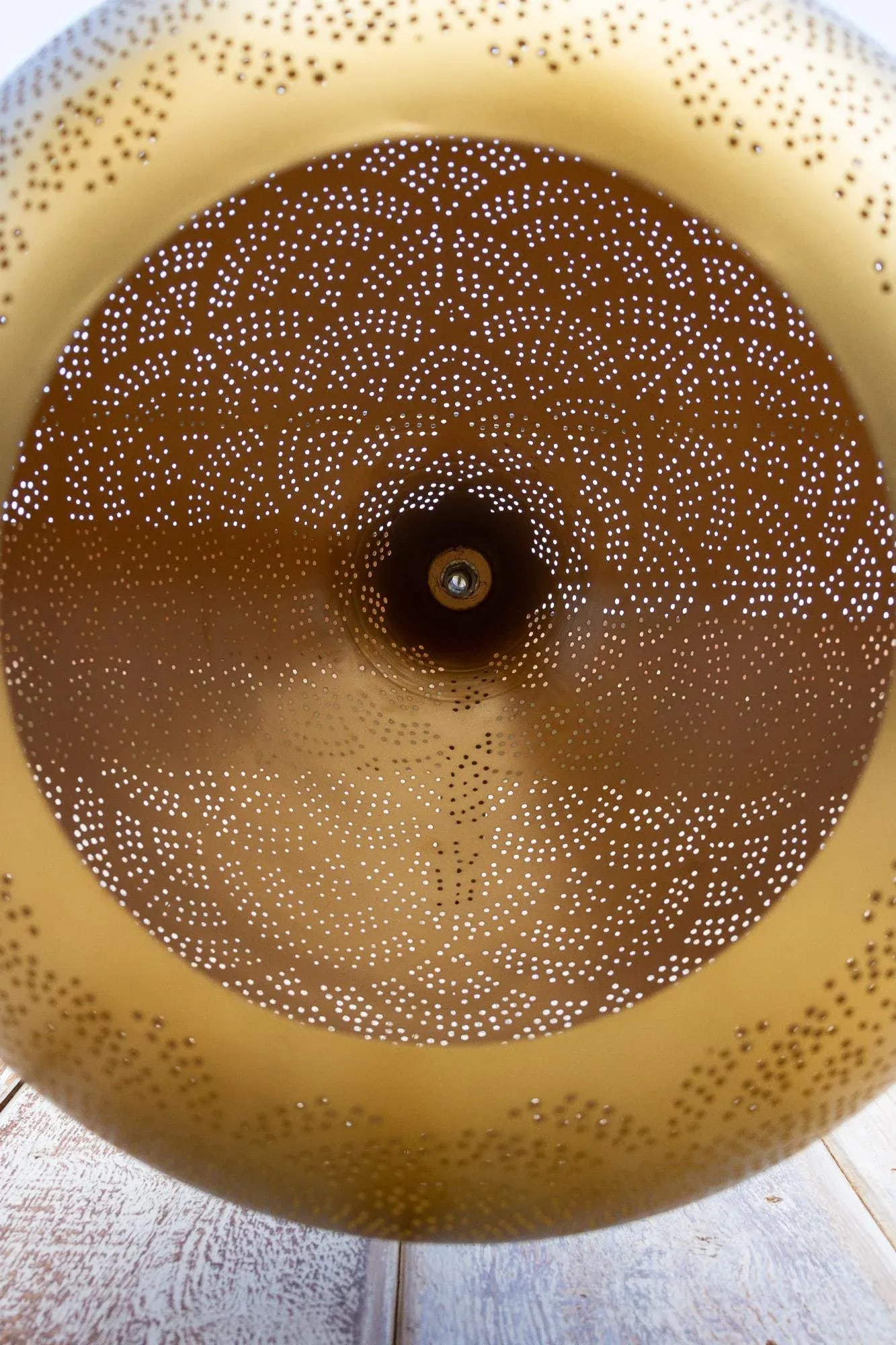 Gold Filigree Lucknow Pear Pendant Lantern - 7