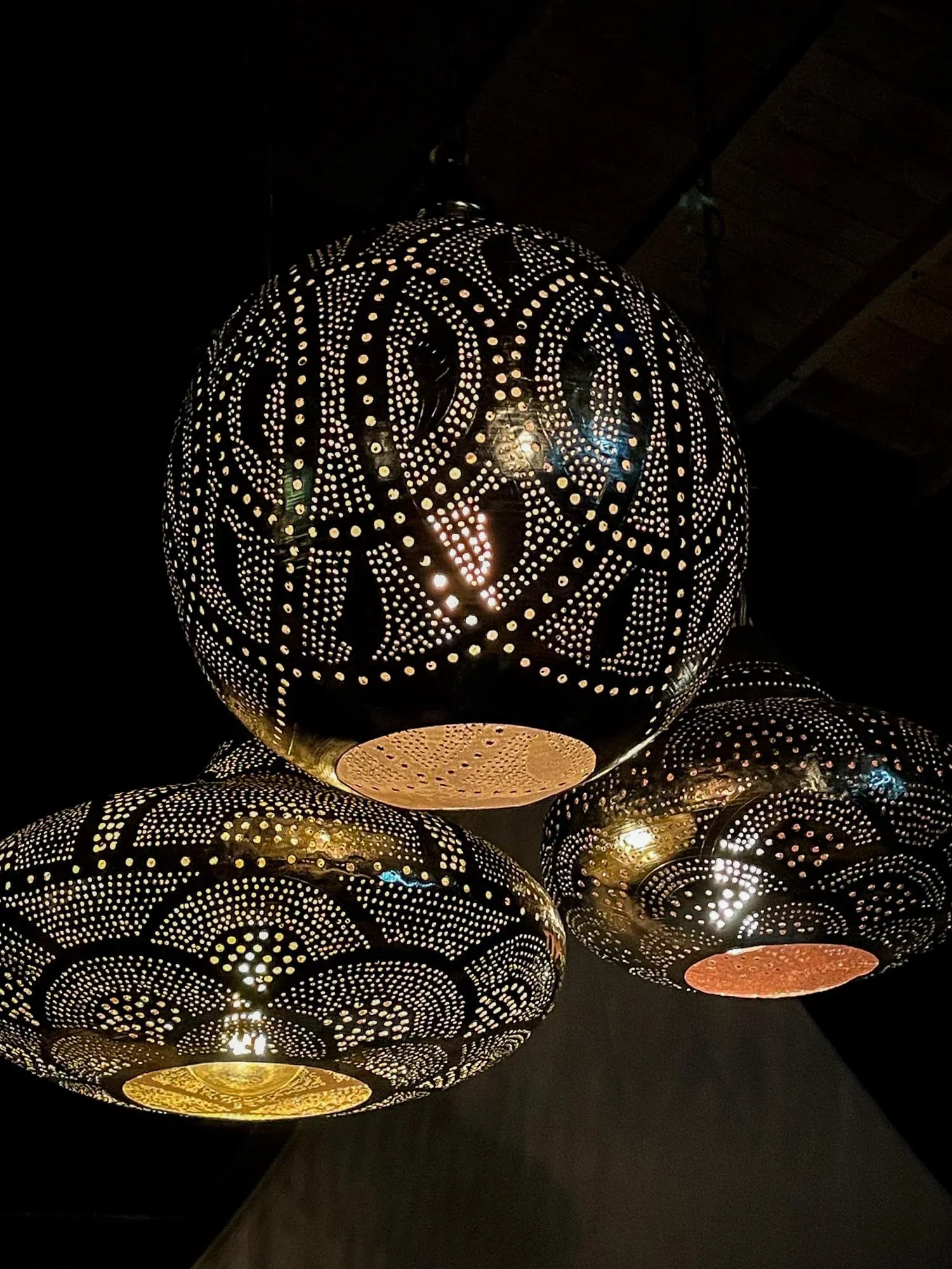 Zellige Moorish Sphere Pendant Lantern - 9