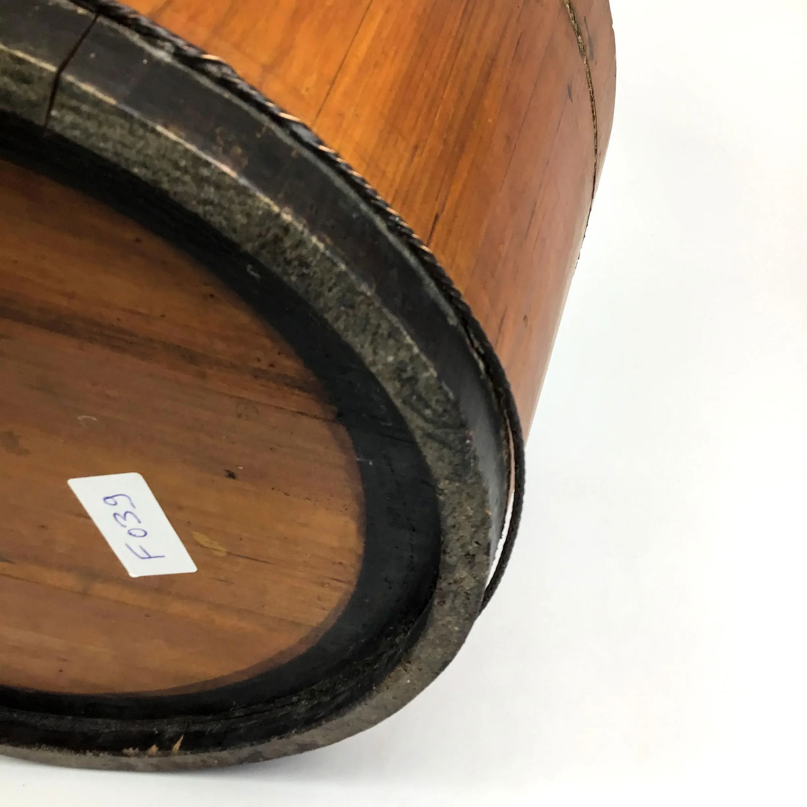 Antique Chinese Elmwood Water Bucket Trash-Bin Box - 11