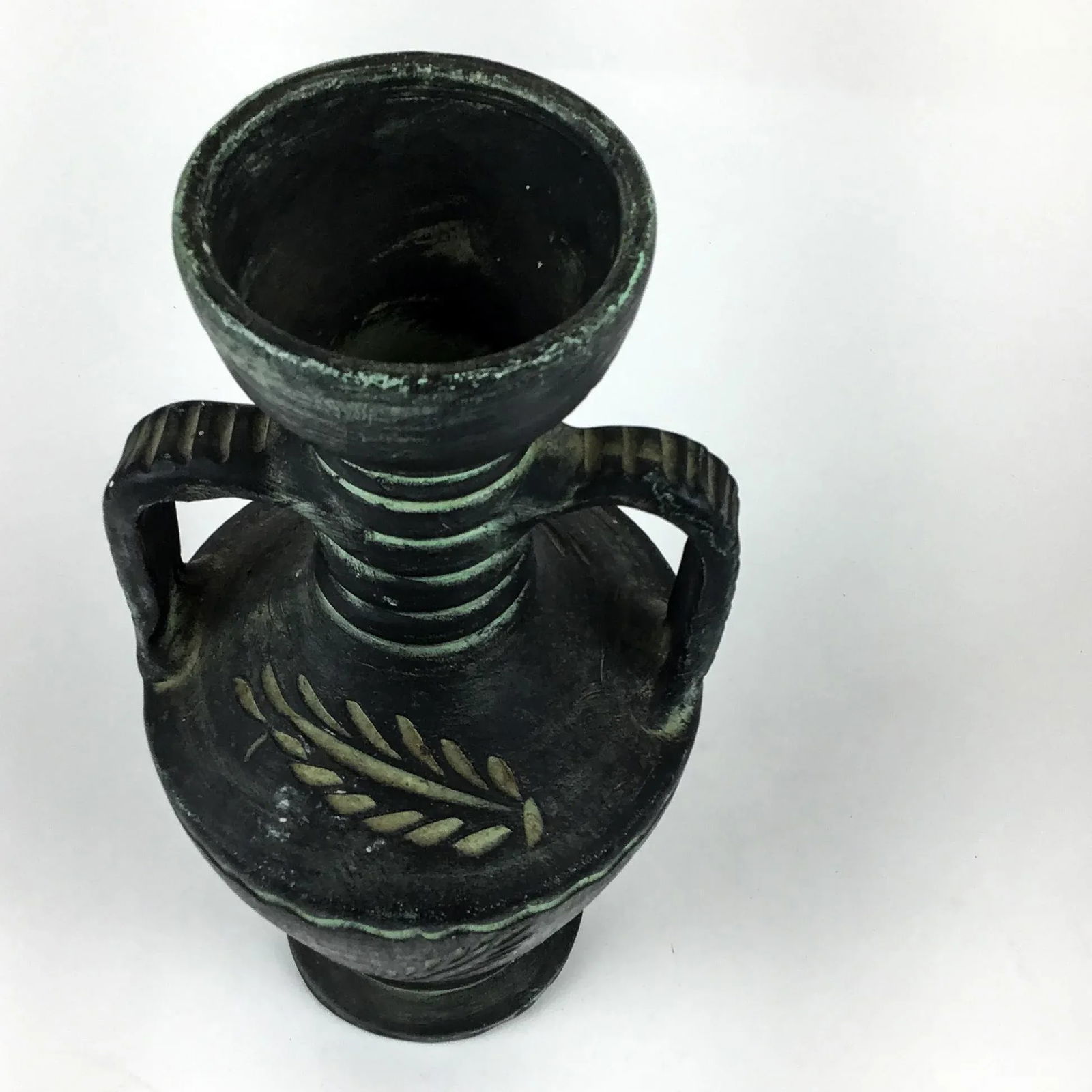 Vintage Mediterranean Terra Cotta Clay Greek Design Vase - 7