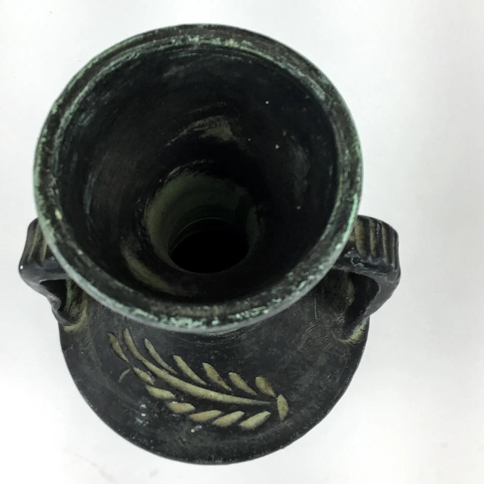 Vintage Mediterranean Terra Cotta Clay Greek Design Vase - 8