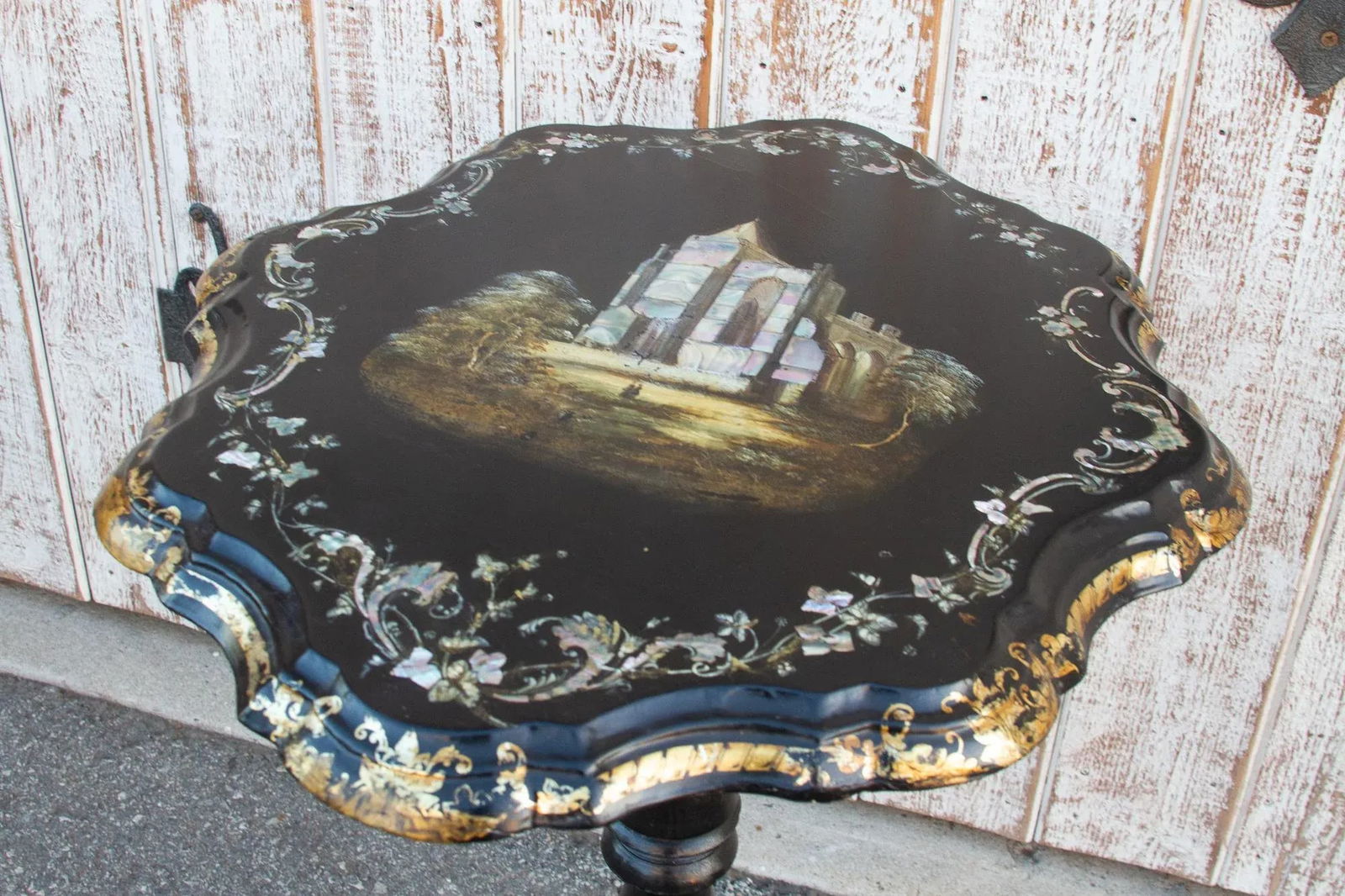 Antique French Mother of Pearl Inlaid Table - 5