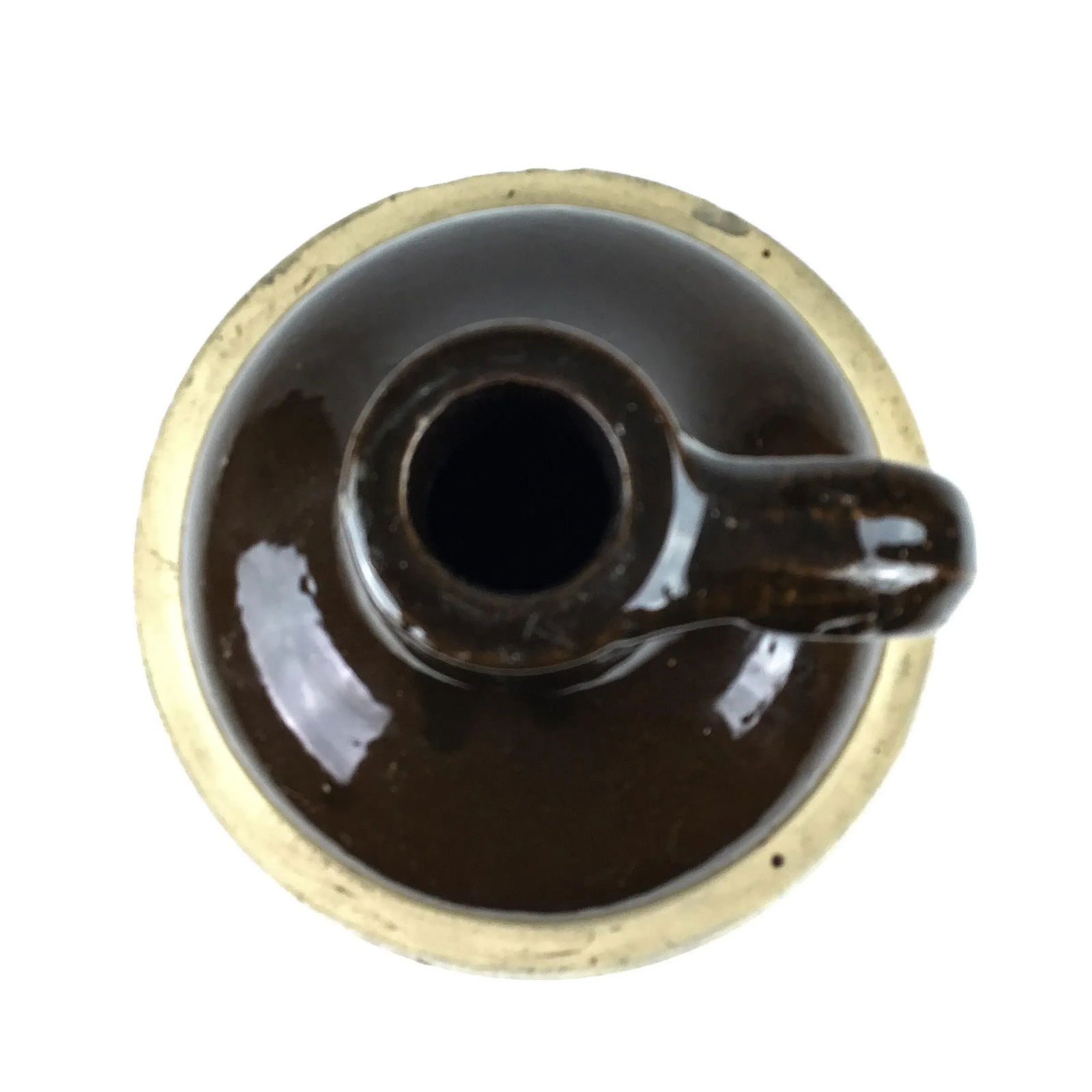 Antique Stoneware Salt Glazed Heavy Jug Marked With A - 8