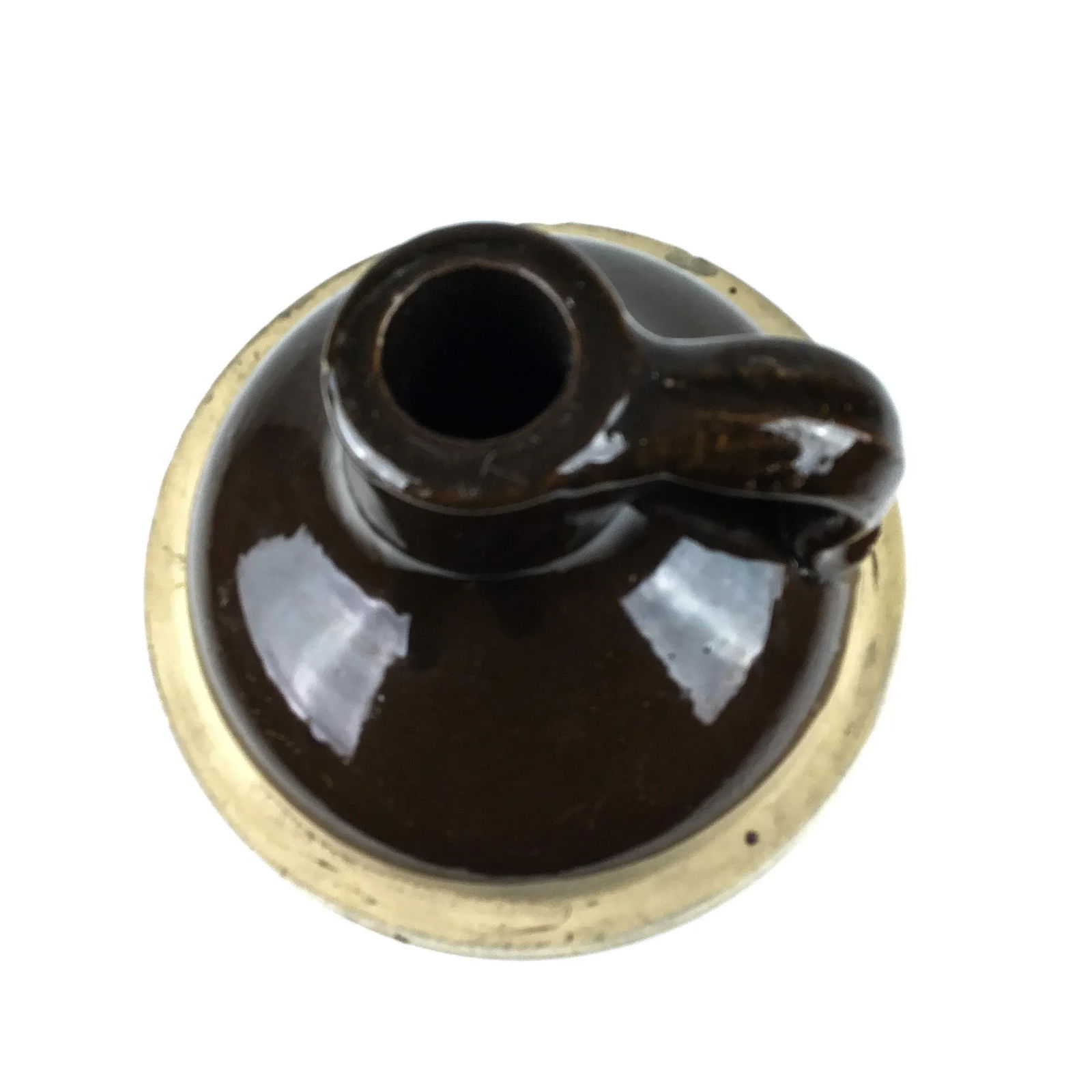 Antique Stoneware Salt Glazed Heavy Jug Marked With A - 9