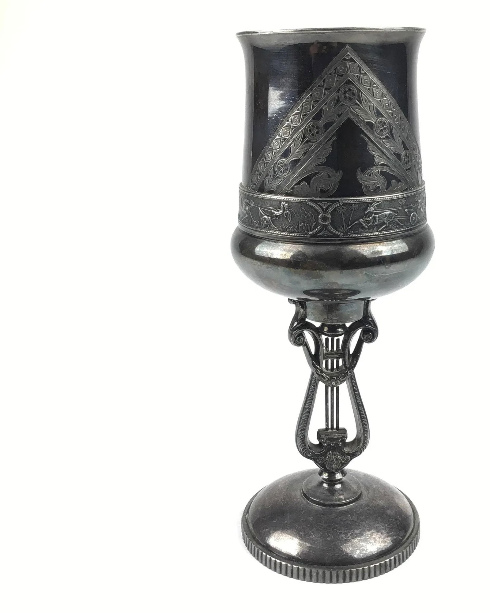 Antique Rogers Bros Wine Vessel Silver Plate Stemware - 2