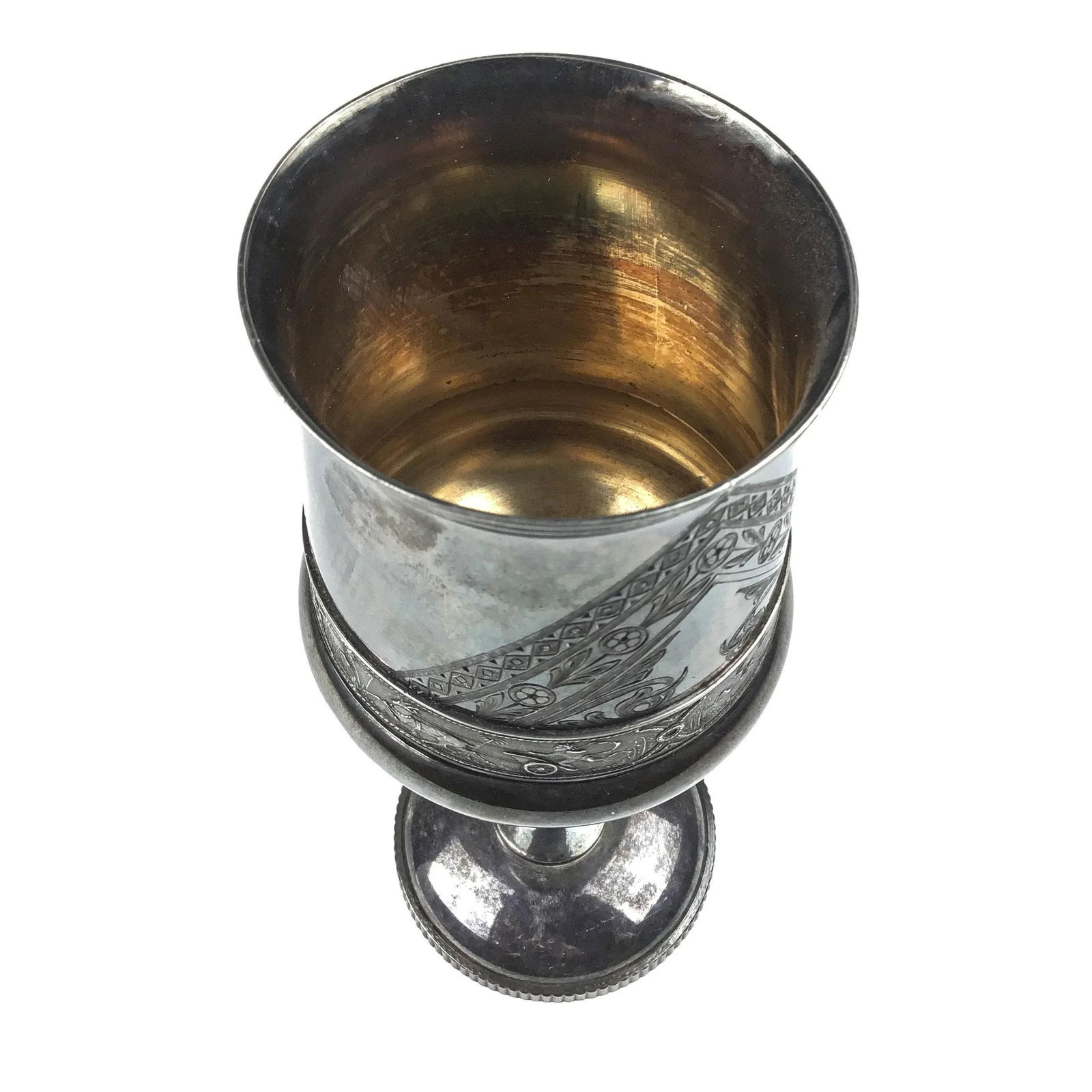 Antique Rogers Bros Wine Vessel Silver Plate Stemware - 6