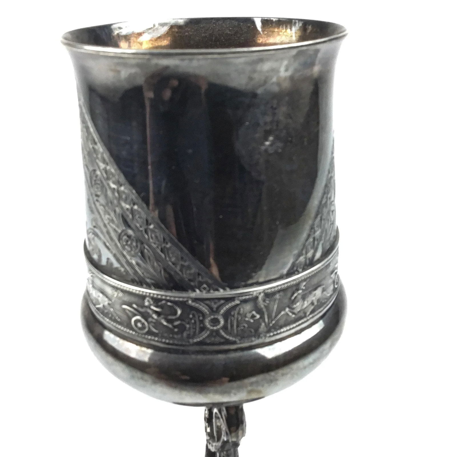 Antique Rogers Bros Wine Vessel Silver Plate Stemware - 8