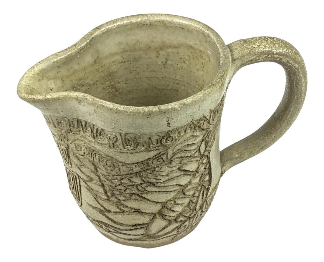 Hand Thrown Pottery Dragon and Phoenix Chinese Style Pitcher (1 of 13)