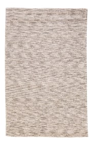 Modern Delino Handloom Gray Solid Wool Rug