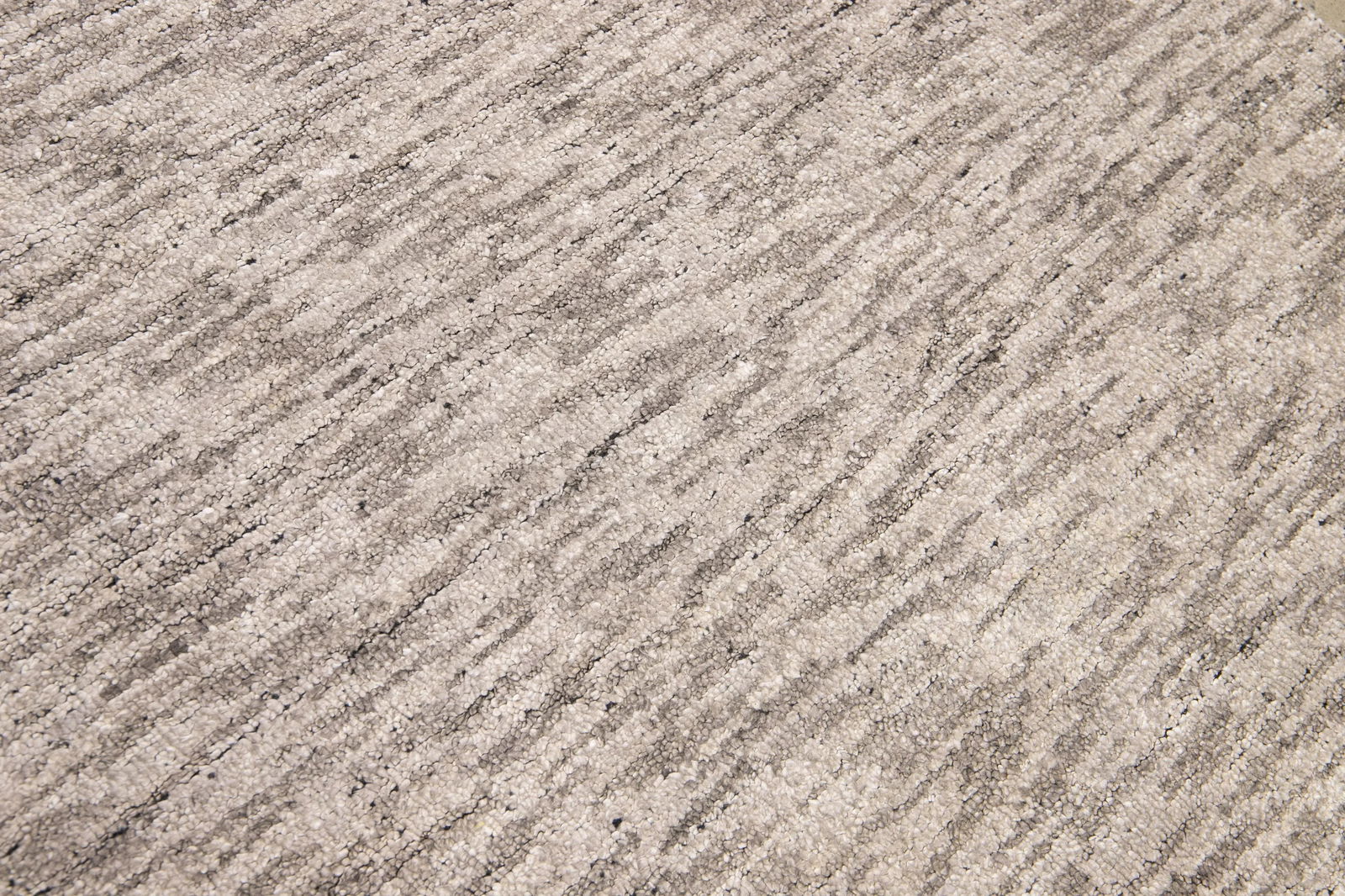 Modern Delino Handloom Gray Solid Wool Rug - 6