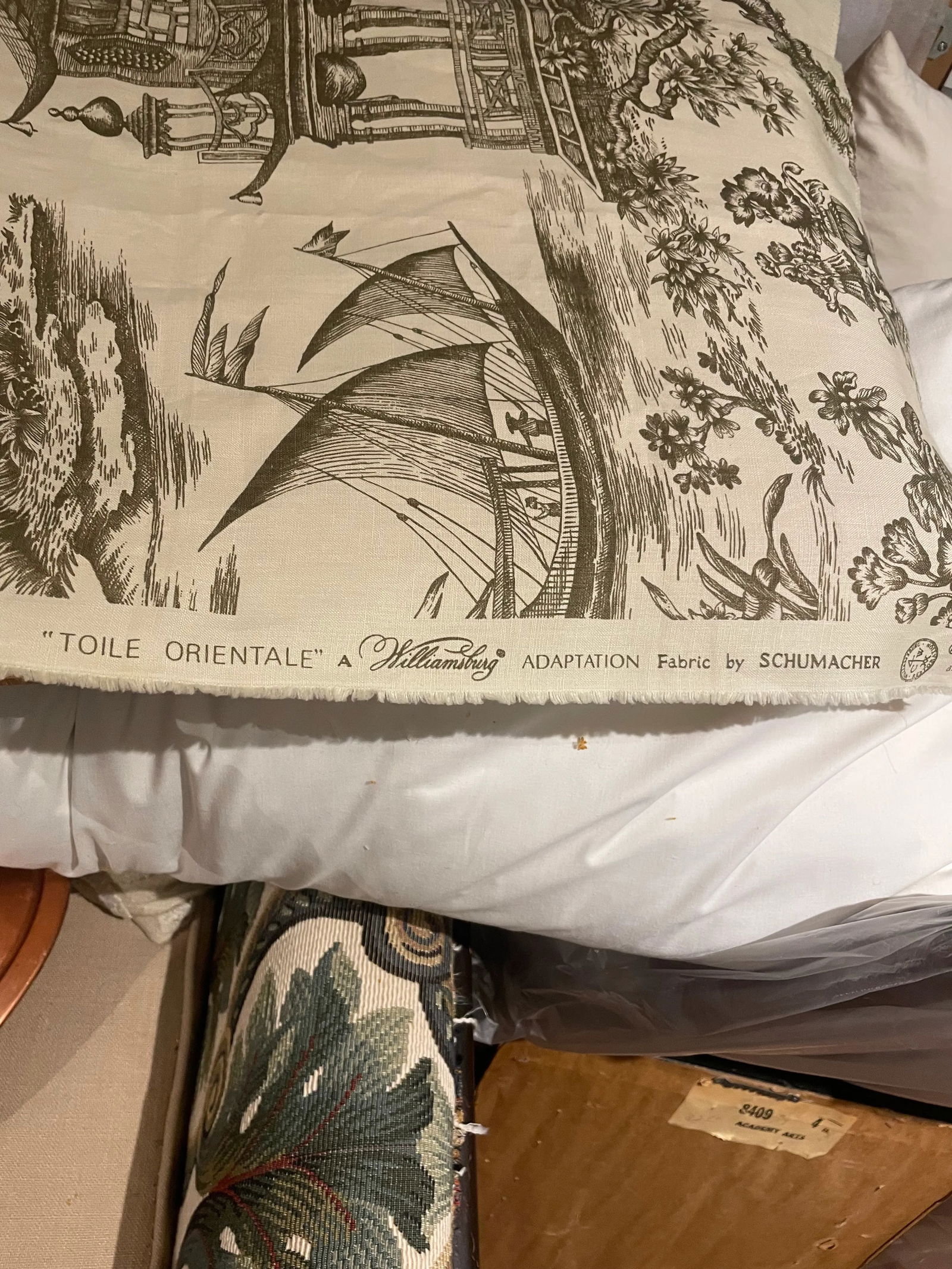 19th Century Mahogany Carver Chair Schumacher Fabric Seat - 10