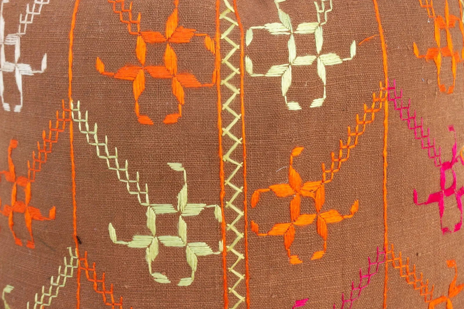 Tia Antique Indian Folk Pillow - 6