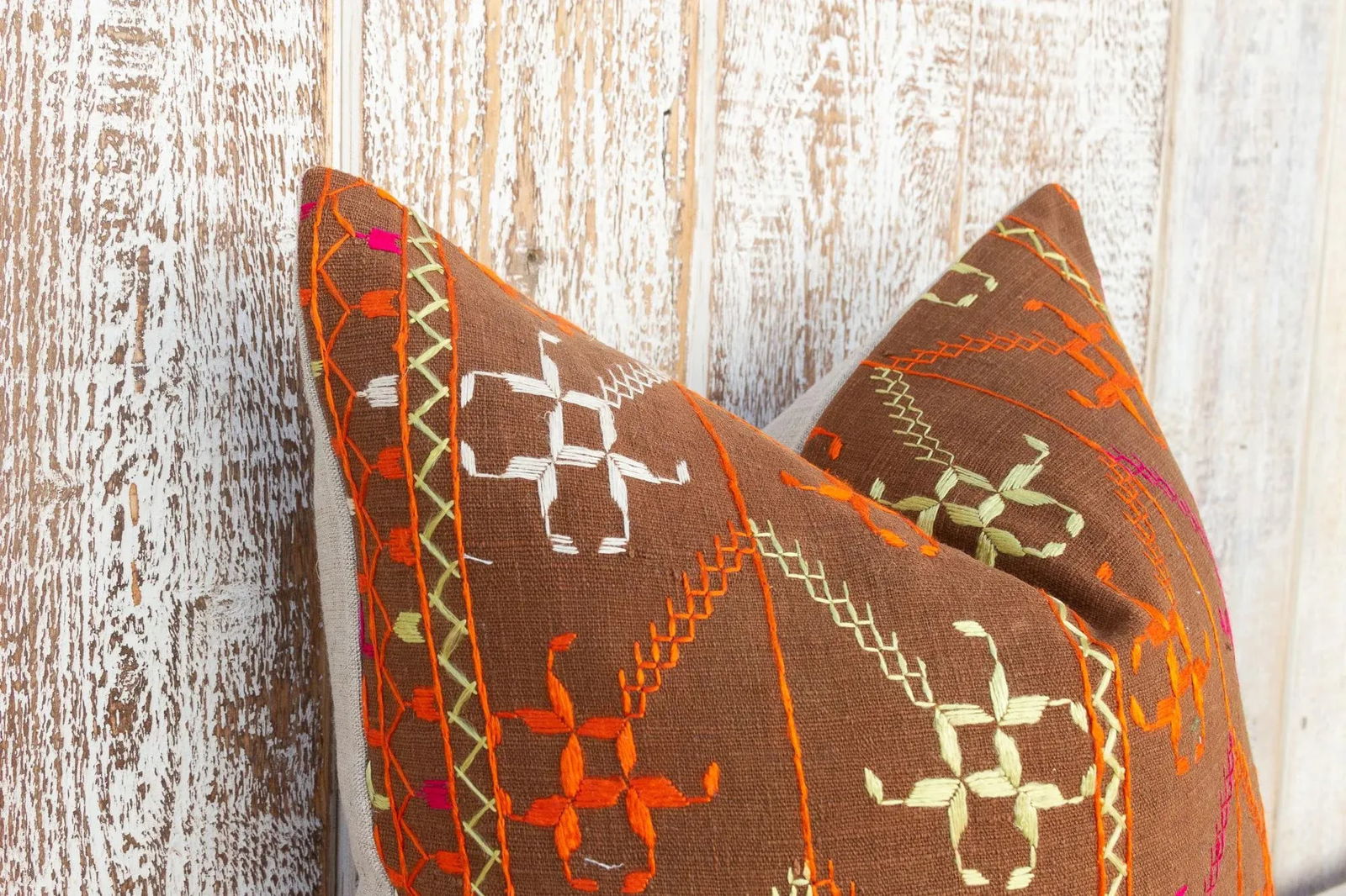 Bhumi Antique Indian Folk Pillow - 5