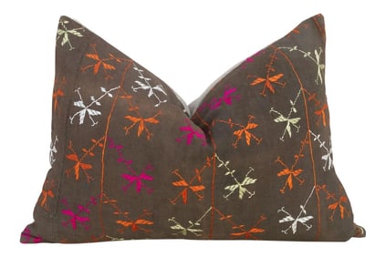 Asvi Antique Indian Folk Lumbar Pillow