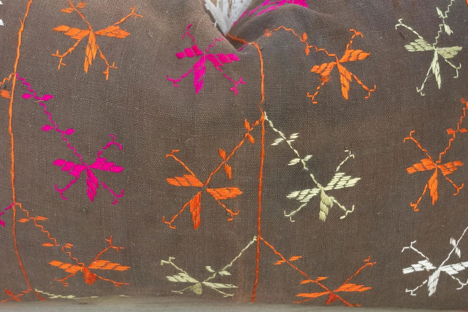 Asvi Antique Indian Folk Lumbar Pillow - 5