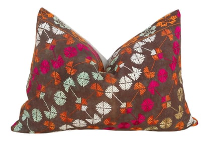 Mika Antique Indian Folk Lumbar Pillow