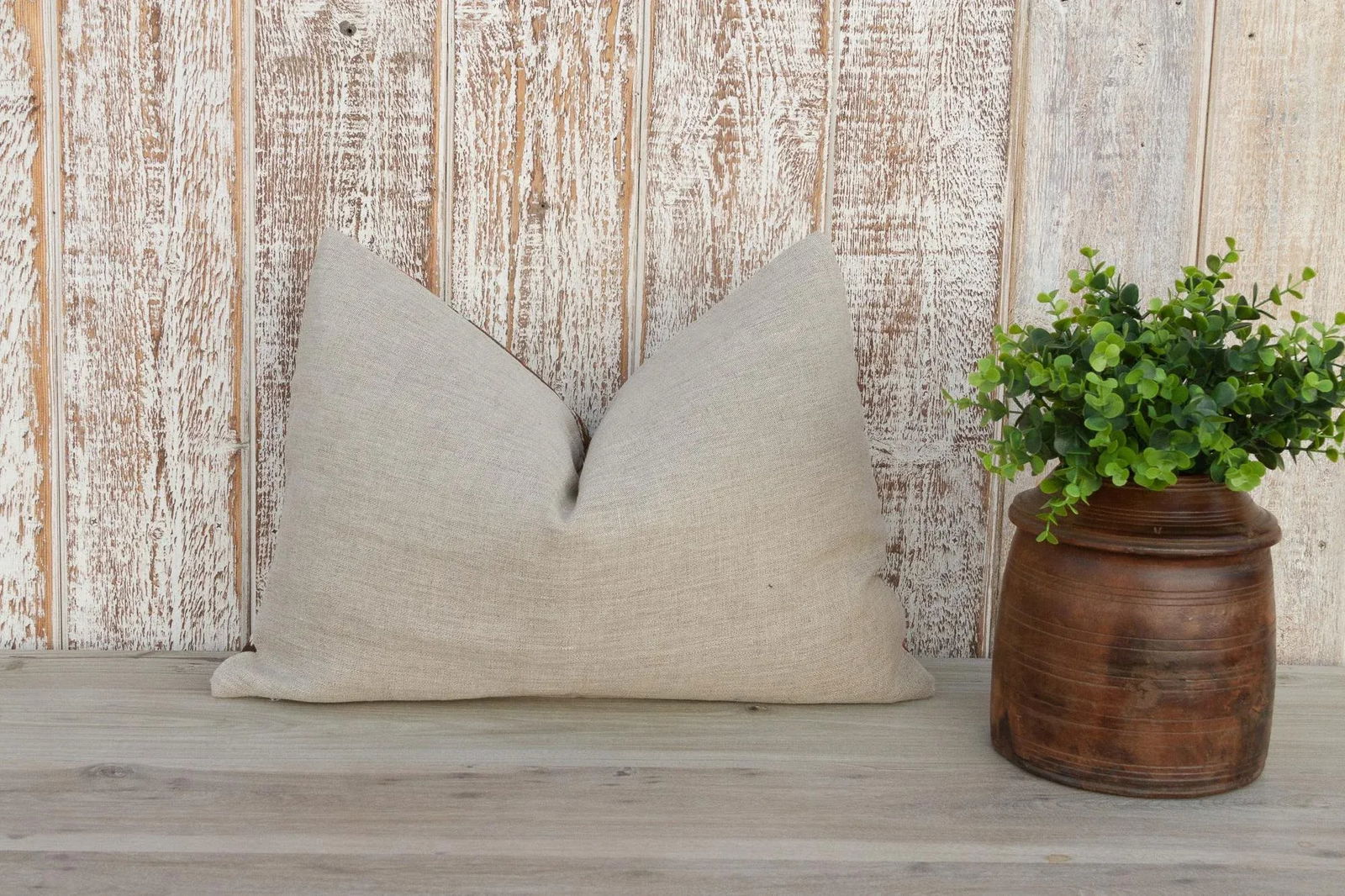 Mika Antique Indian Folk Lumbar Pillow - 6