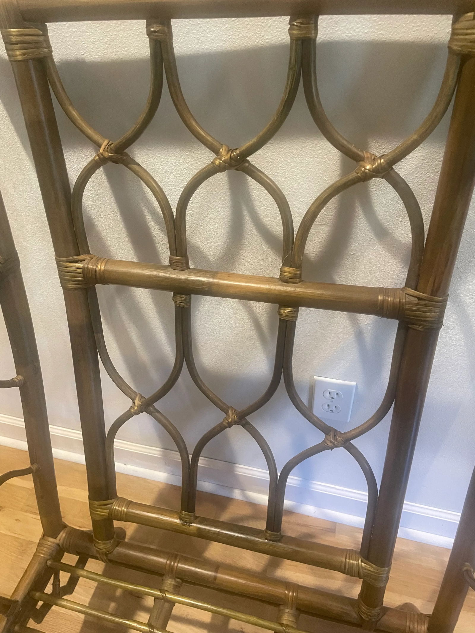 Vintage Rattan Wing Chair in the Style of Ficks-Reed - 6