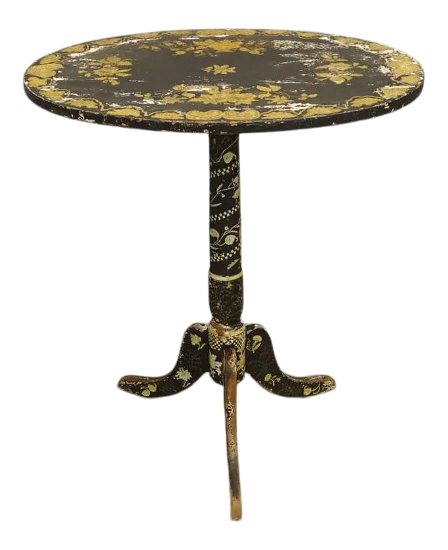 19th Century English or German Paint Decorated Side Table (1 of 5)
