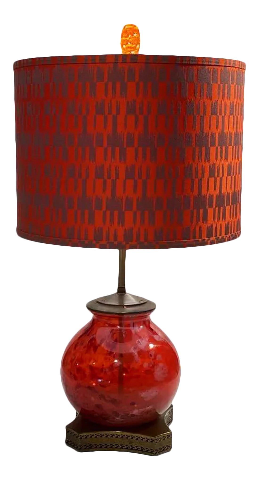 Mid 20th Century French Hand Blown Red Glass Table Lamp (1 of 7)