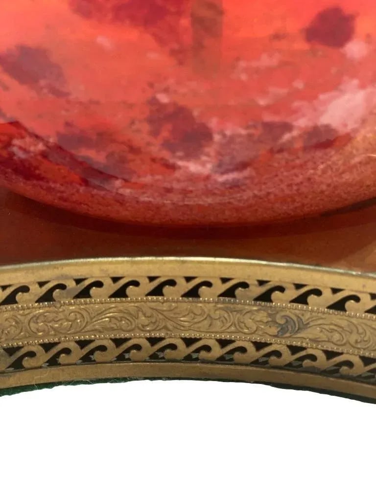 Mid 20th Century French Hand Blown Red Glass Table Lamp - 4