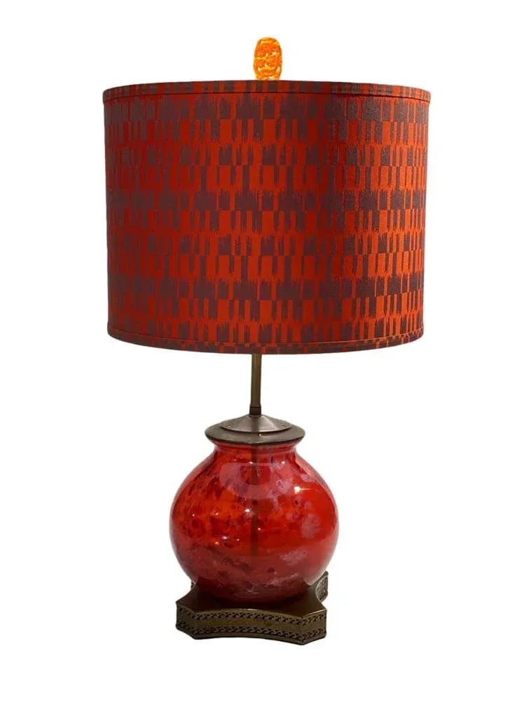 Mid 20th Century French Hand Blown Red Glass Table Lamp - 7