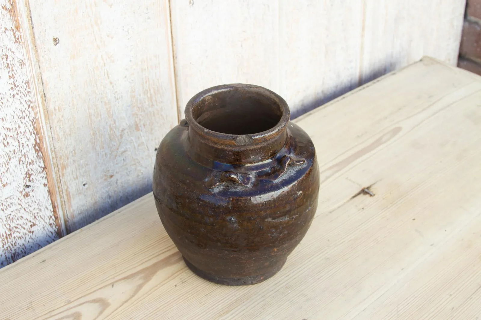 Dark Brown Southeast Asian Martaban Pot - 3