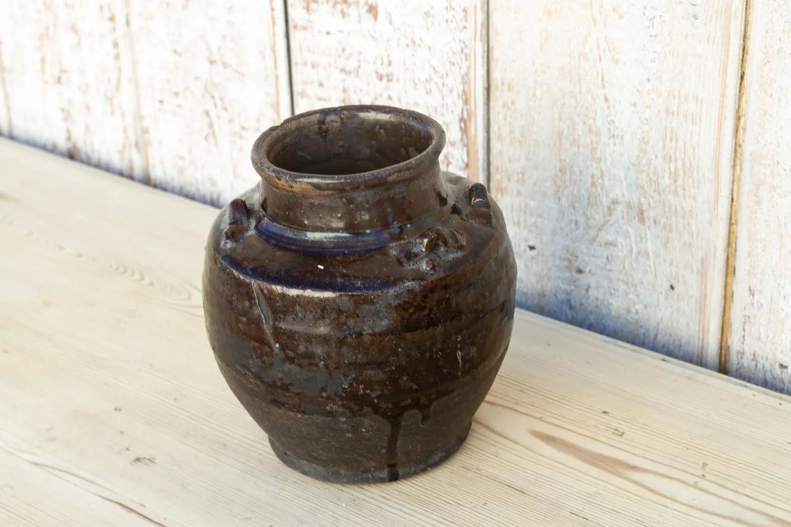 Dark Brown Southeast Asian Martaban Pot - 5