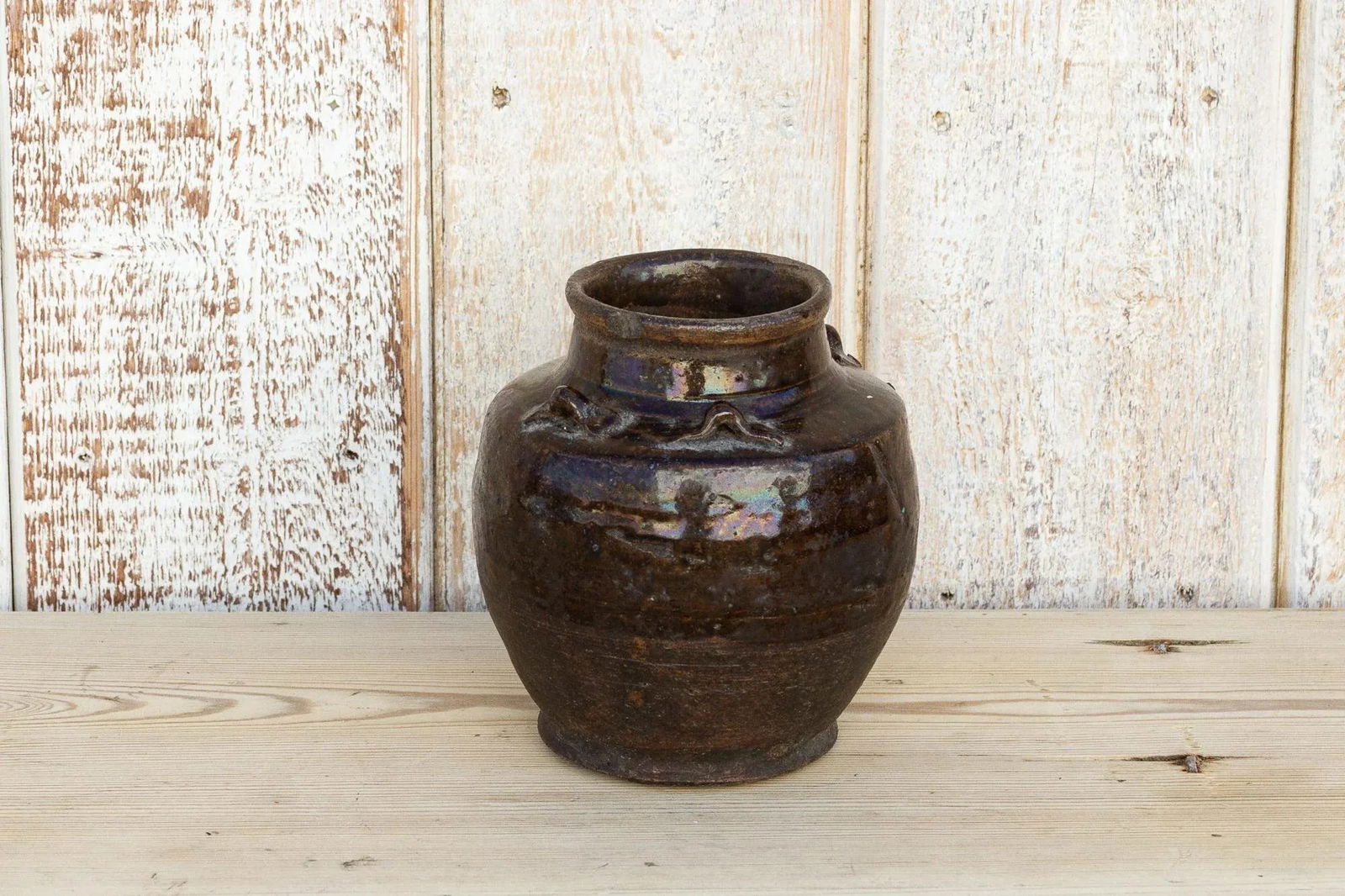 Dark Brown Southeast Asian Martaban Pot - 8