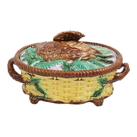Antique English Majolica Game Dish