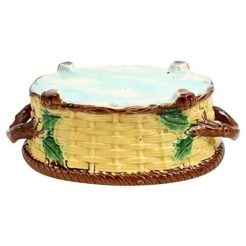 Antique English Majolica Game Dish - 4