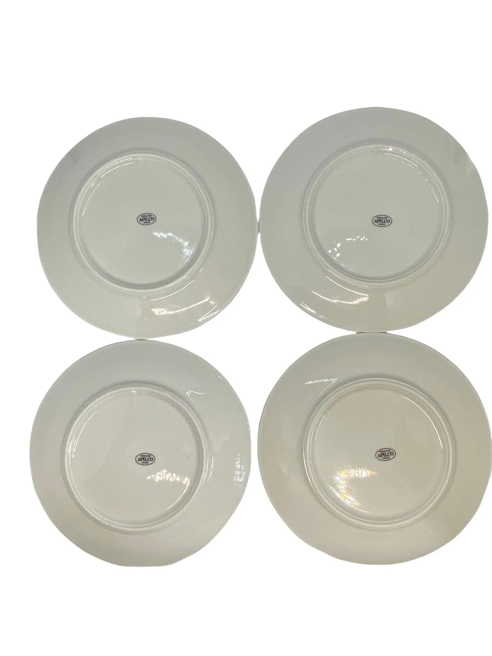 Vintage French Apilco Porcelaine Cheese Plates - Set of 4 - 2